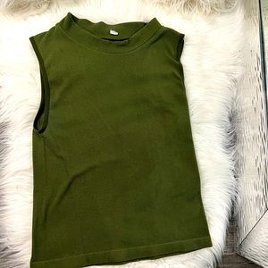 Hunter green crop top